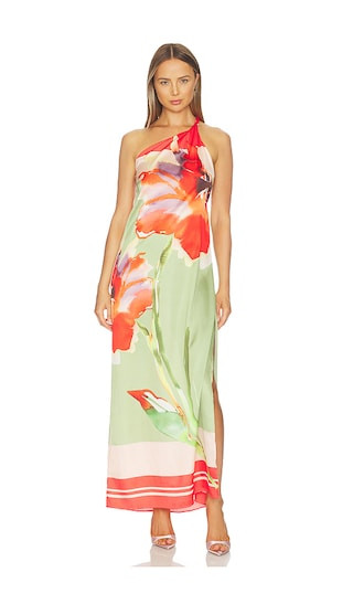 MISA Los Angeles Dounia Dress in Red,Green. - size S | Revolve Clothing (Global)