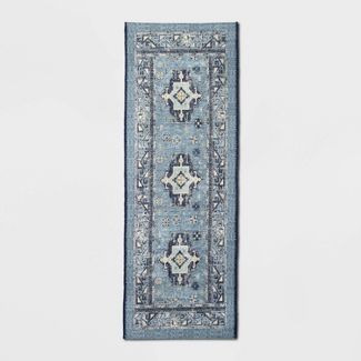 Vintage Persian Medallion Kitchen Rug Blue - Threshold™ | Target