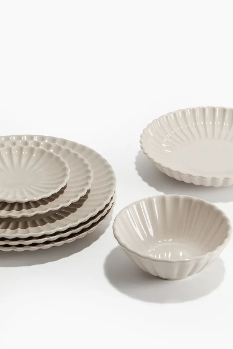 Stoneware Plate - Light beige - Home All | H&M US | H&M (US + CA)