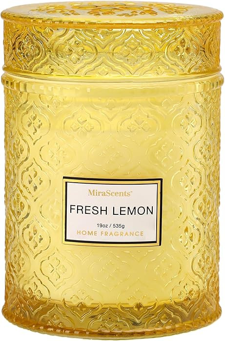 Lemon Scented Candles, 19oz Aromatherapy Candles Gifts for Women, Yellow Luxury Large Decorative ... | Amazon (US)