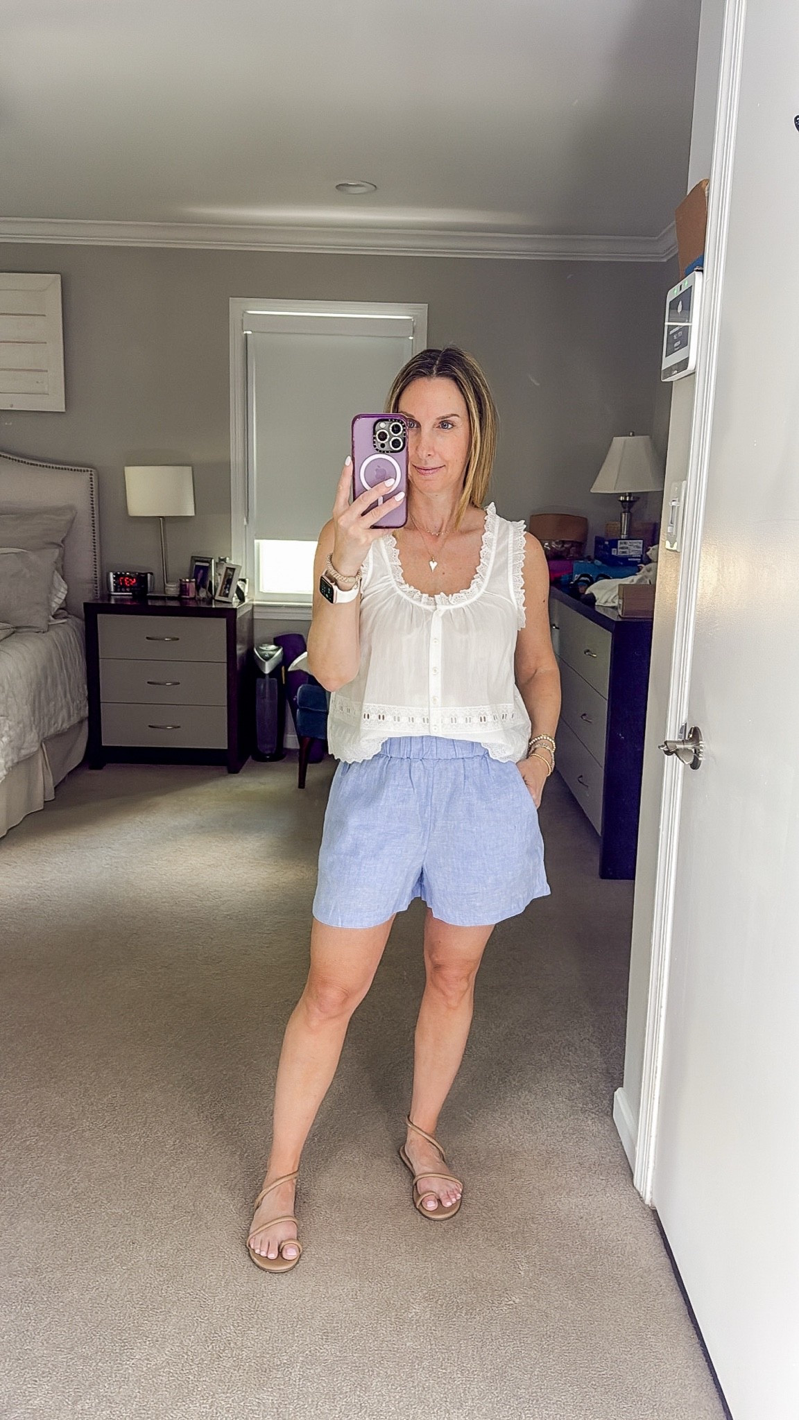 Summer outfit inspo
Madewell tank
Jcrew linen shorts
Tkees tubes sandals
Bag tbd

#LTKOver40 #LTKSeasonal