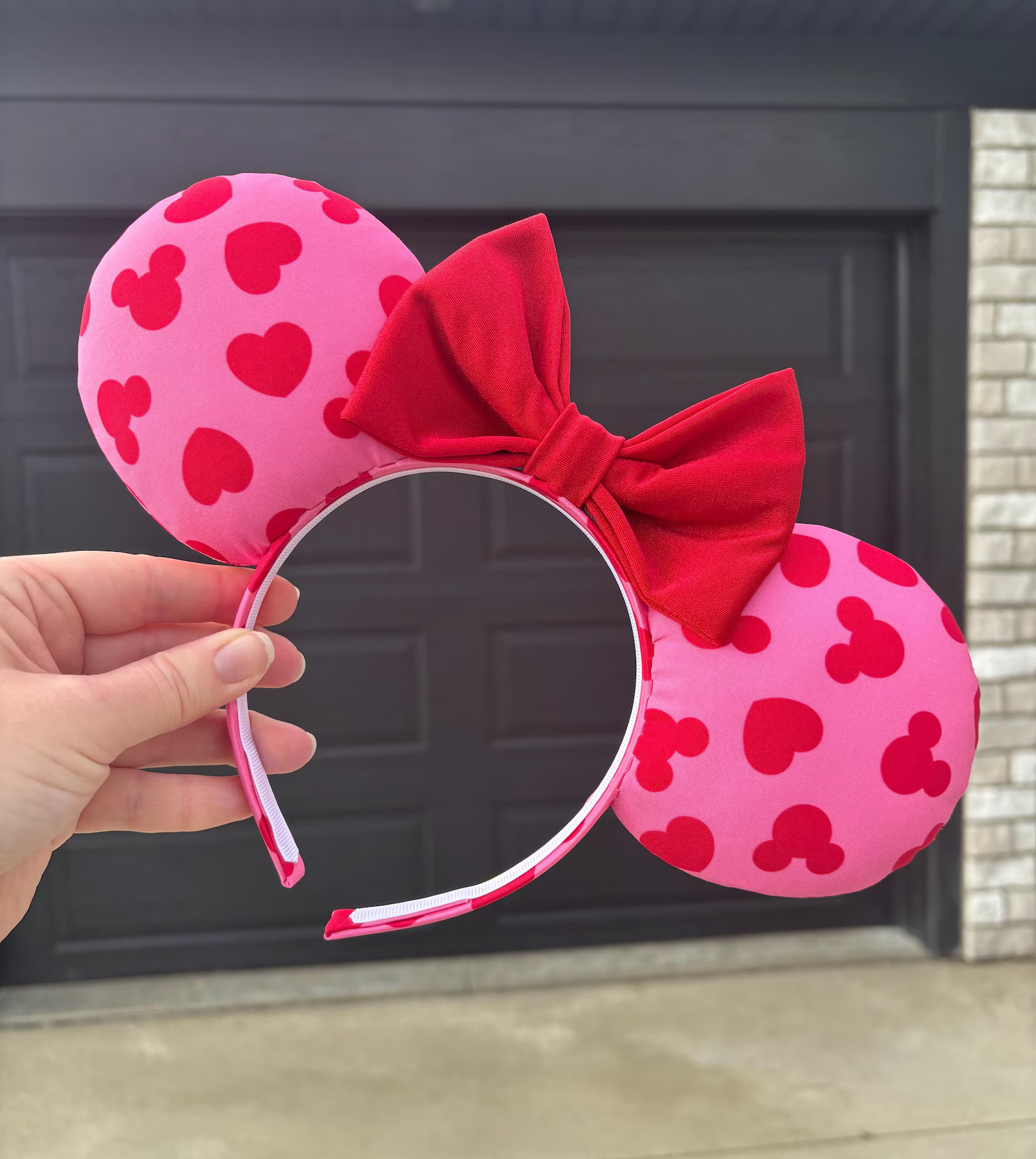 Sweetheart Ears, Minnie Ears, Mickey Ears, Hearts, Valentines Day, Pink, Red, Love, Minnie Mouse,... | Etsy (US)