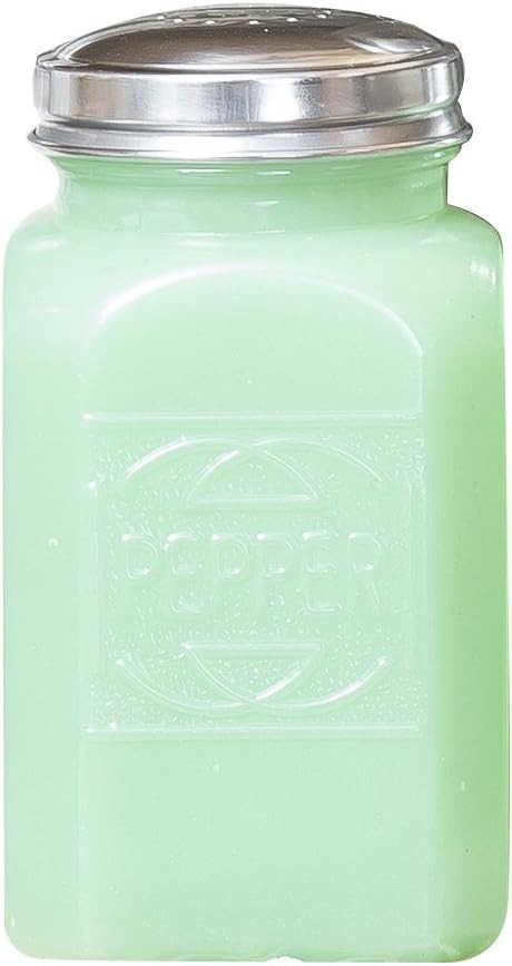 Tablecraft Pepper Shaker with Metal Top, 2.5 x 2.5 x 4.5, Green | Amazon (US)