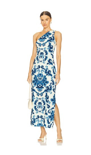 Nicky Dress in Fiore Evening Blue | Revolve Clothing (Global)