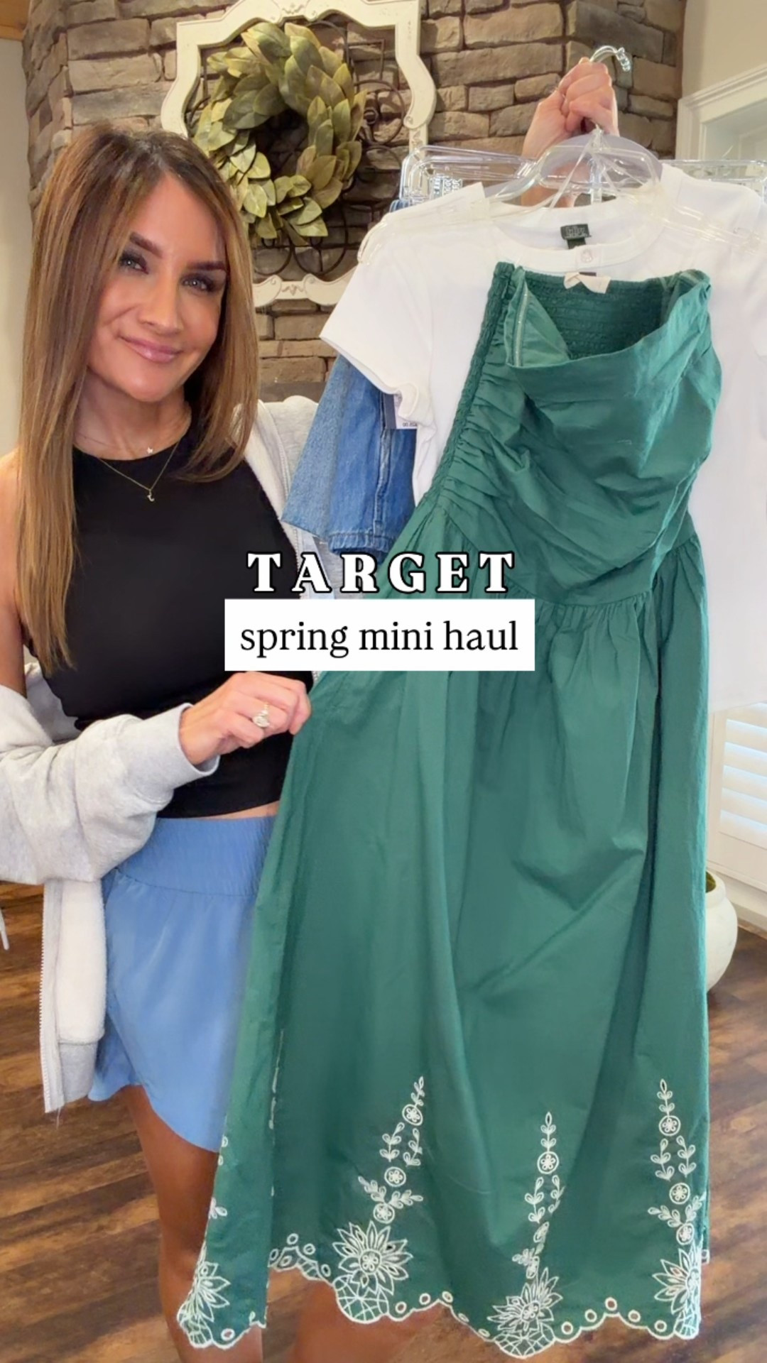 Target mini haul: white tee, denim shorts with great length, prettiest dress that looks designer. 

Small tee, 4 in cutoff shorts, small pull-on shorts, small dress. 

#targetstyle #targetfinds #targethaul #springstyle #springoutfits #springfashion #everydaystyle #casualstyle #affordablefashion #momstyle #styleinspo #outfitideas #reelstyle #springwardrobe #targetfashion

#LTKmomlife #LTKgrwm #LTKootd