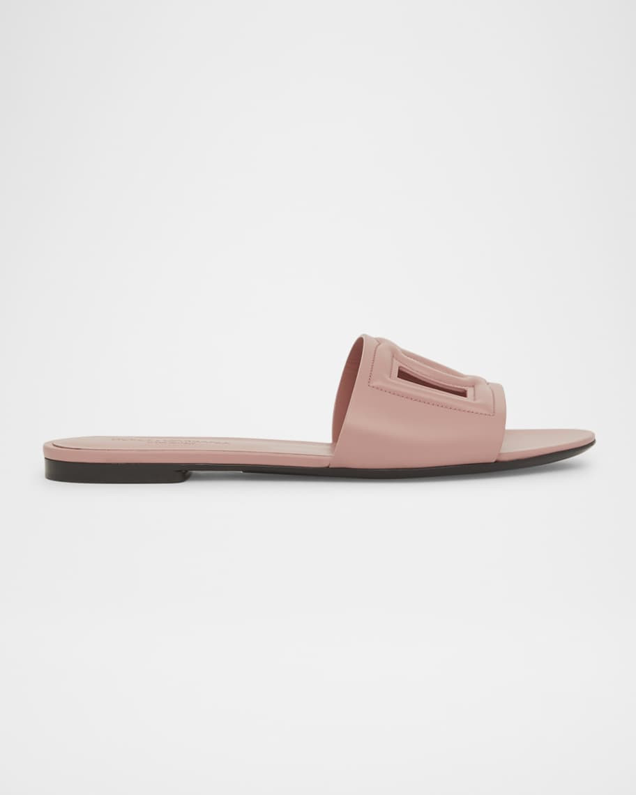 Cutout DG Flat Slide Sandals | Neiman Marcus