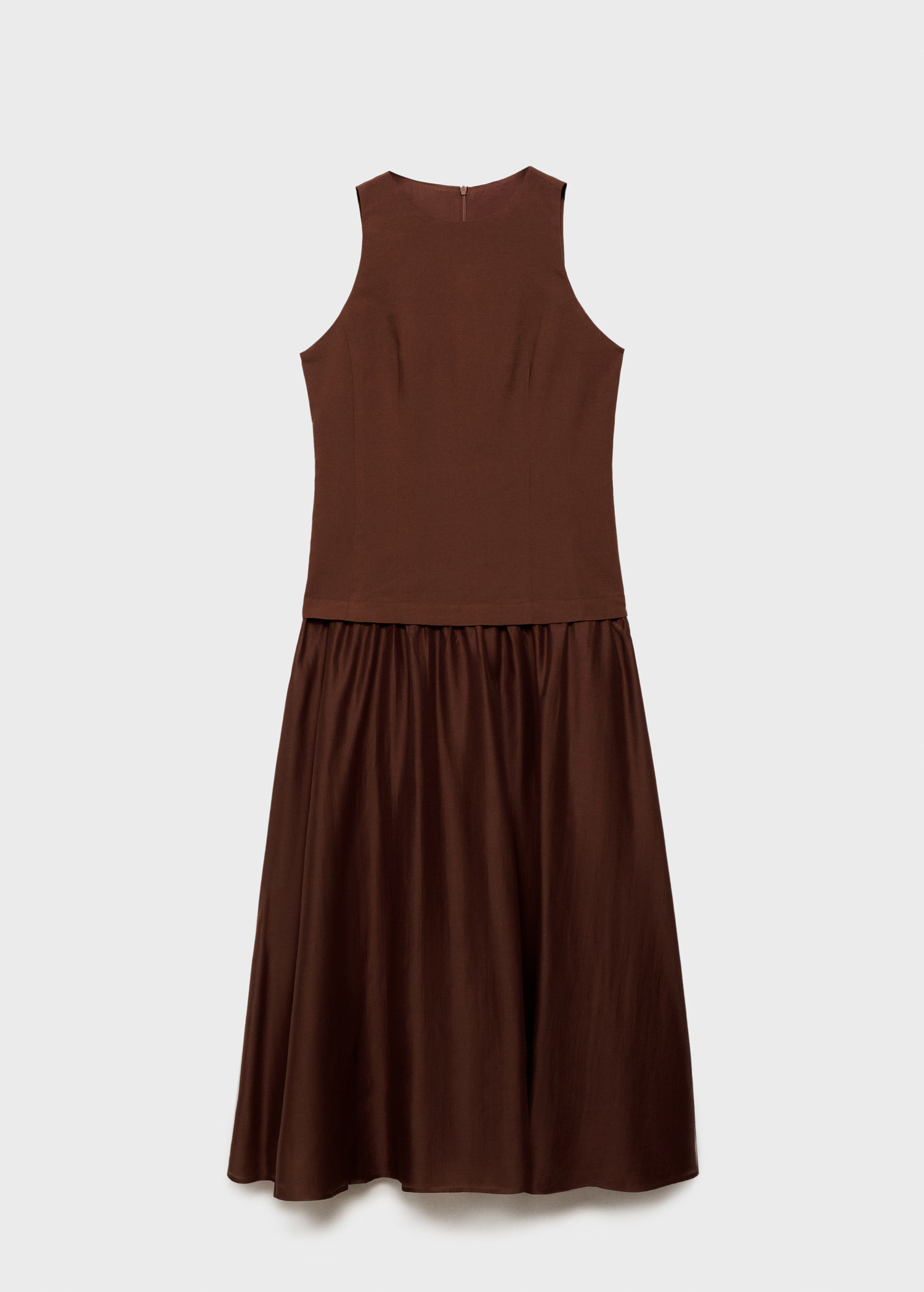 Combined fabric midi-dress - Women | MANGO United Kingdom | MANGO (UK)