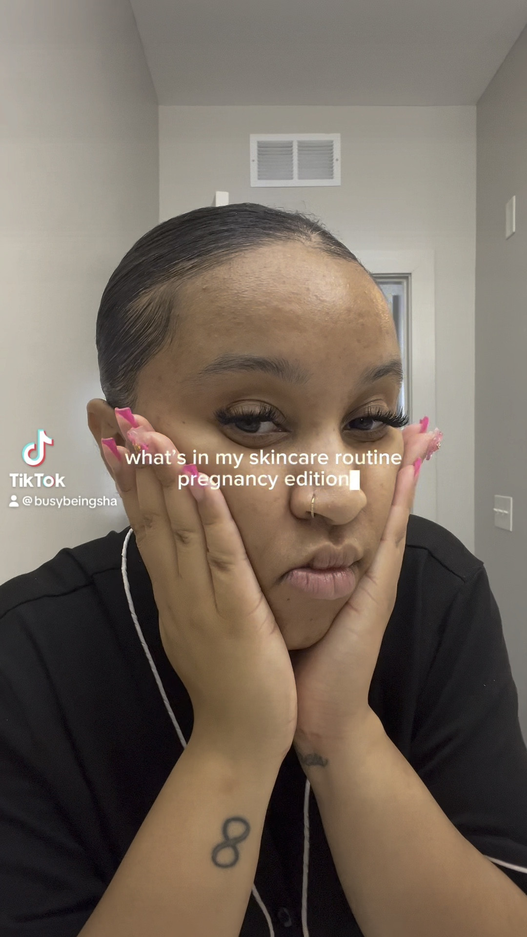 hormonal cystic acne pregnancy skincare routine 🫧 exact products linked!  #skincare #pregnancy 

#LTKBeauty #LTKVideo