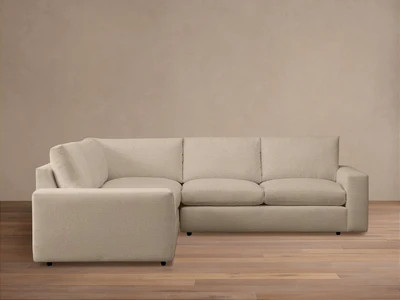 Kipton Wide Arm Three-Piece Corner Sectional , Large | Arhaus | Arhaus