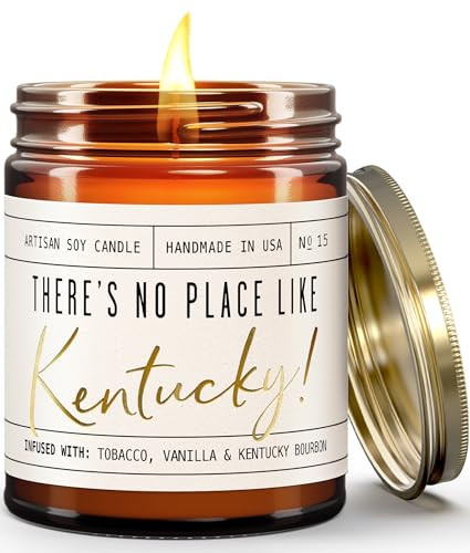 Kentucky Gifts, Kentucky Decor for Home - 'There's No Place Like Kentucky Candle, w/Tobacco, Vani... | Amazon (US)
