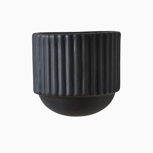 Fluted Ceramic Indoor/Outdoor Wallscape Planters | West Elm (US)