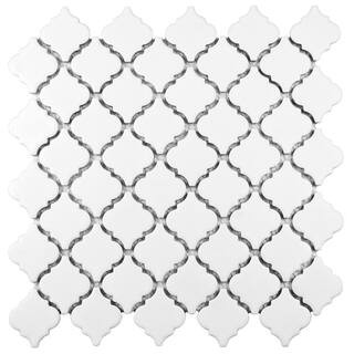 Merola Tile Hudson Tangier Matte White 12 in. x 12 in. Porcelain Mosaic Tile (10.96 sq. ft. / Cas... | The Home Depot