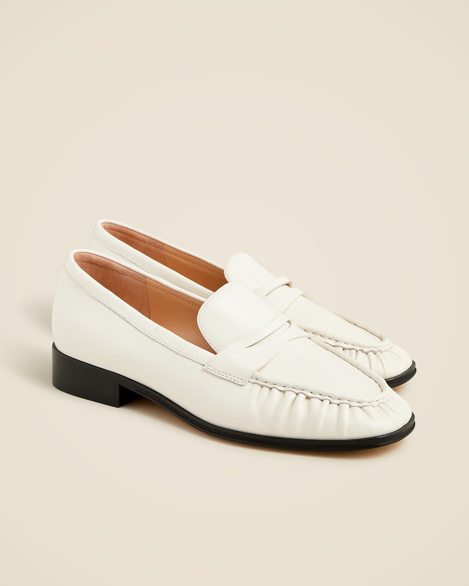 Maison ruched loafers in leather | J. Crew US