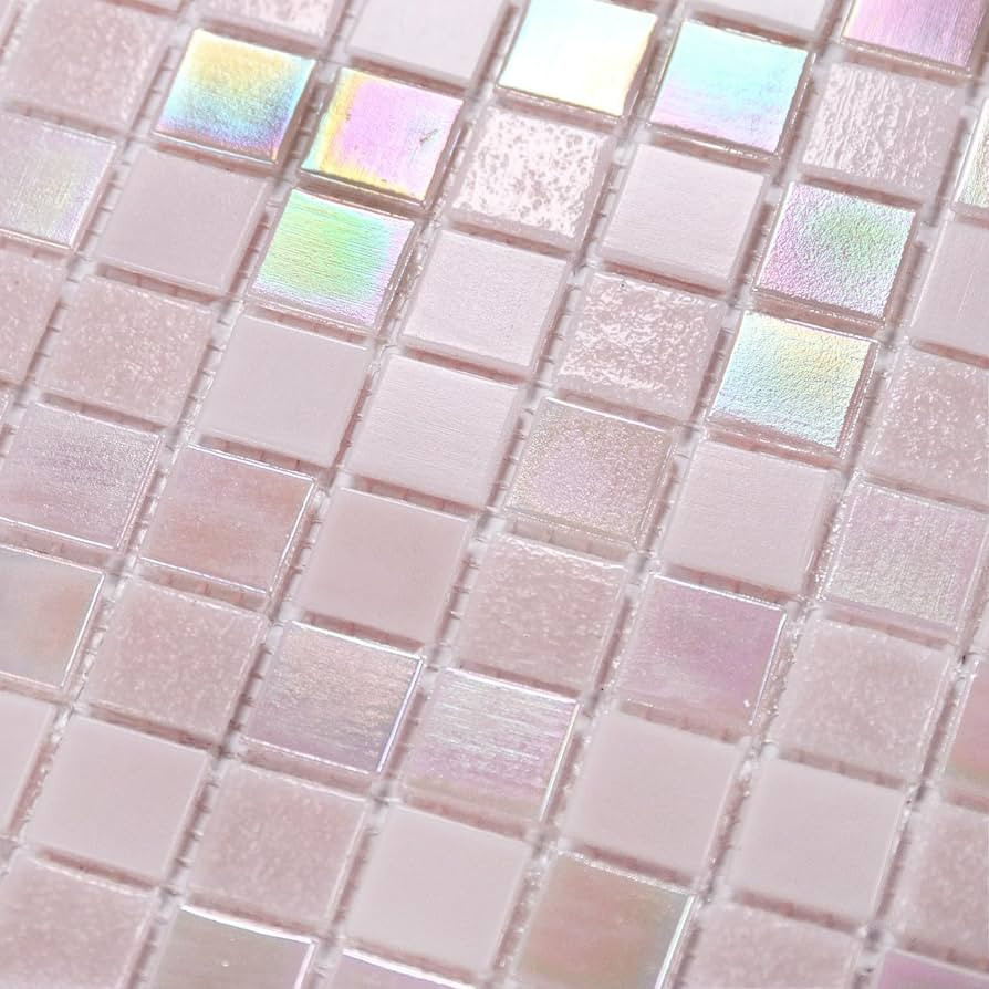 smafusion 11.5sqft Pink Mosaic Floor and Wall Tile for Bathroom, Kitchen Backsplash, Bathroom Bac... | Amazon (US)