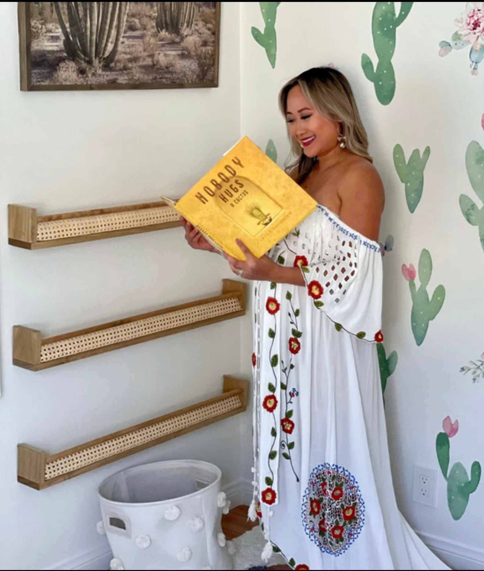 Rattan Shelf, Nursery Bookshelf, Nursery Shelves, Nursery Shelf, Bookshelves, Kid's Bookshelf, Nu... | Etsy (US)