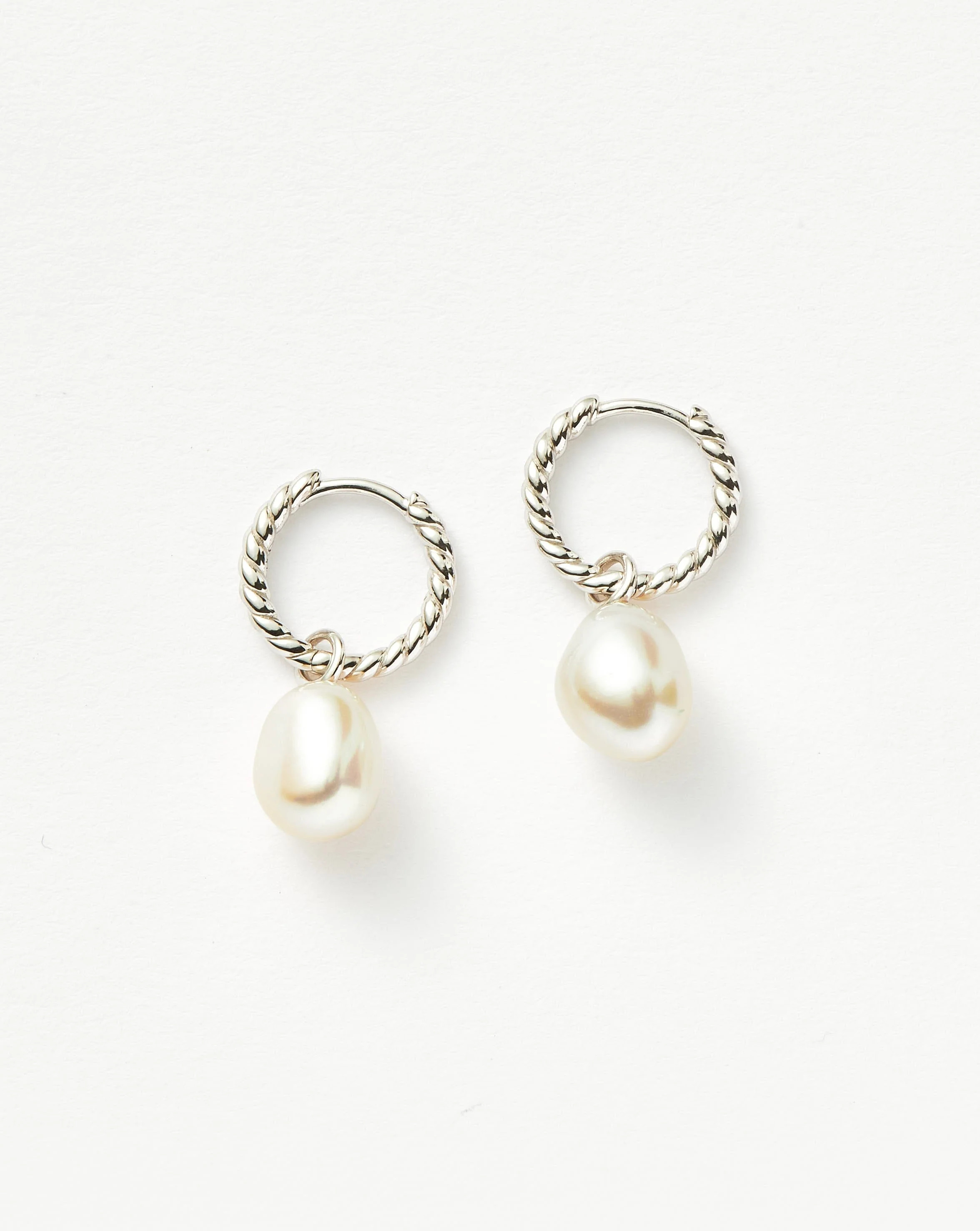 Twisted Small Drop Hoop Earrings Earrings | Missoma UK
