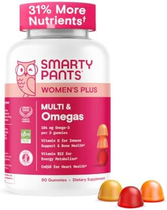 SmartyPants Women's Multivitamin Gummies - Improved Formula: Omega 3 (DHA/EPA), Methylfolate, CoQ... | Amazon (US)