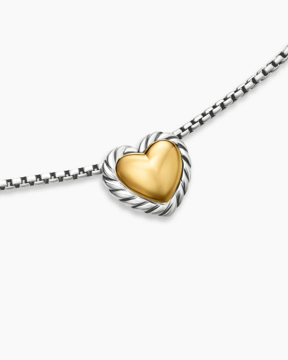 David Yurman | Cable Collectibles® Cookie Classic Heart Necklace in Sterling Silver with 18K Yel... | David Yurman