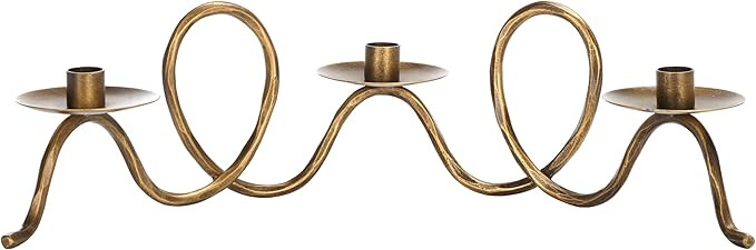 SAFAVIEH Home Collection Cian Brass Candleholder Centerpiece | Amazon (US)