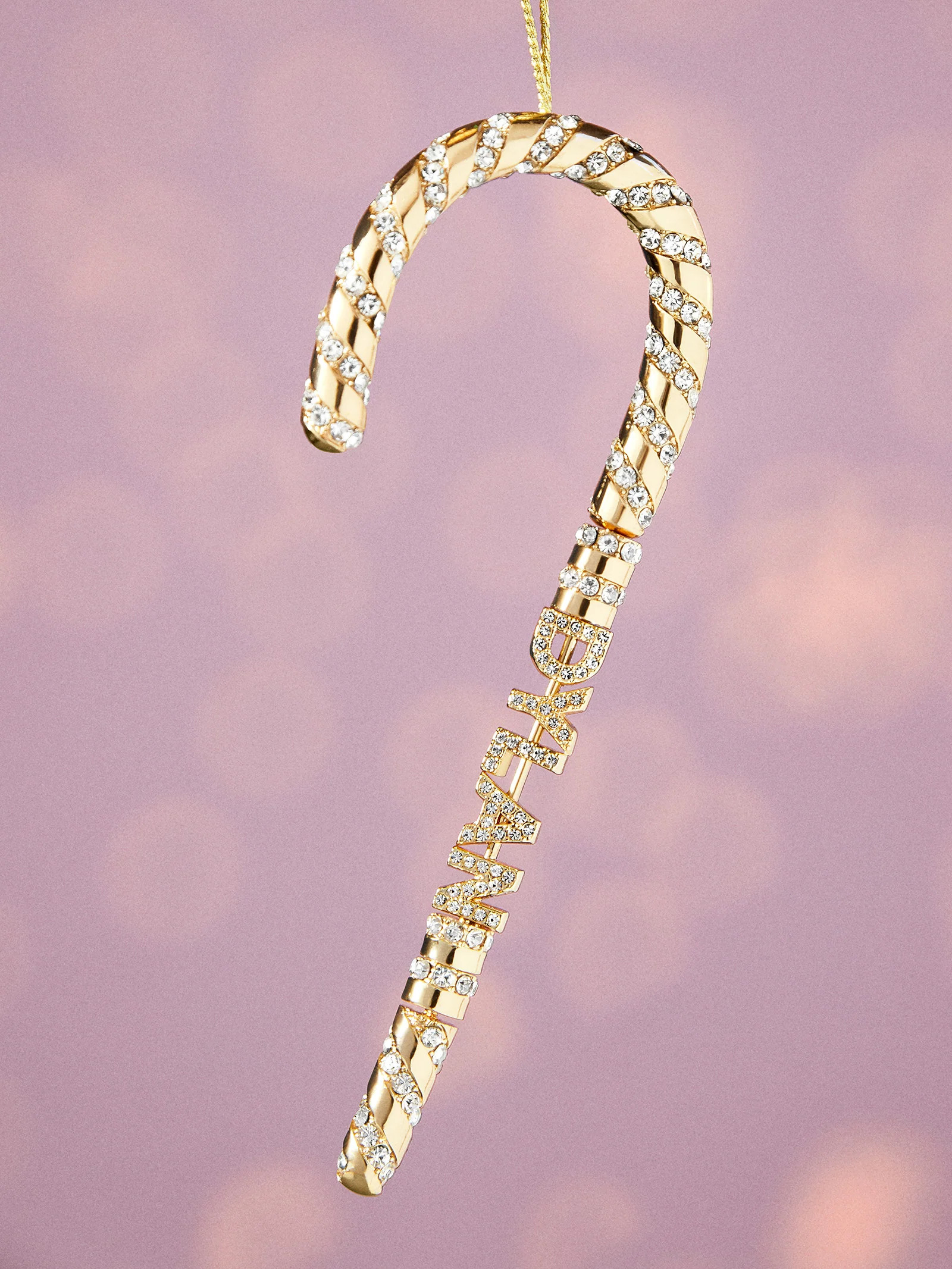 Sugar Coated Custom Ornament - Gold/Pavé | BaubleBar (US)