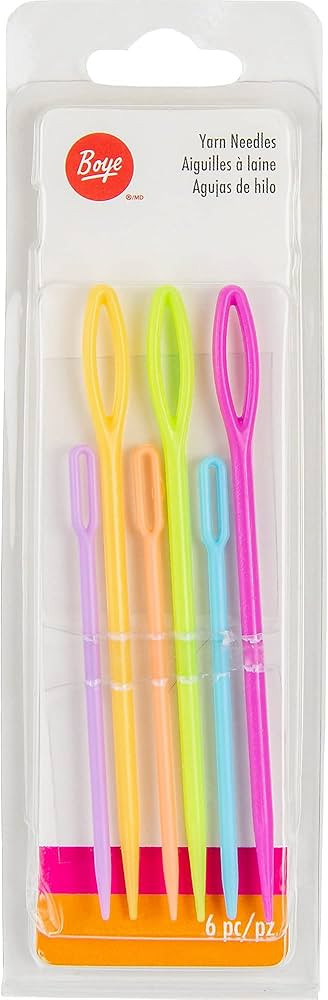 Boye 42-40036 Plastic Yarn Needles for Crocheting and Sewing, Multicolor, 6pcs | Amazon (US)