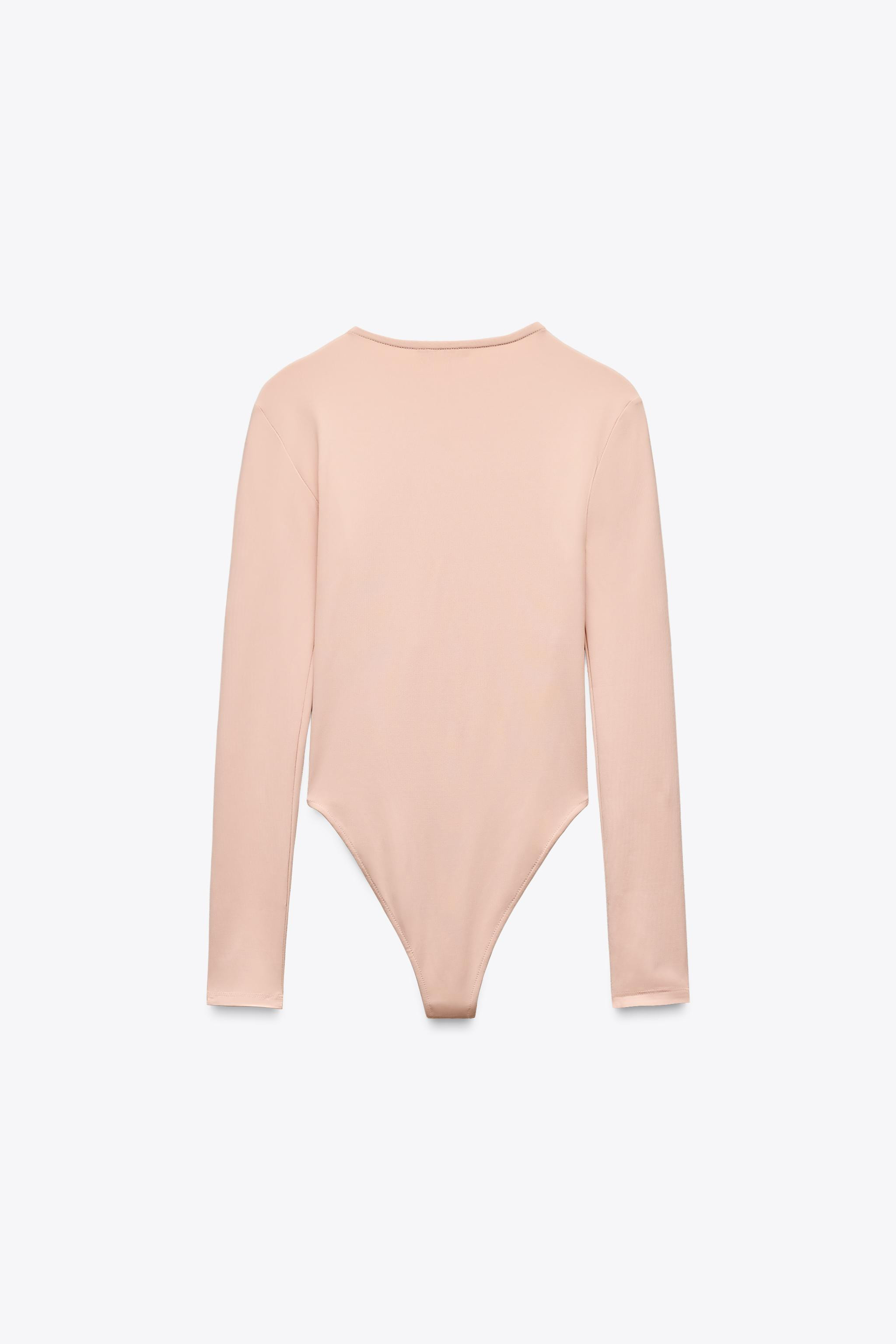LONG SLEEVE POLYAMIDE BODYSUIT | Zara US