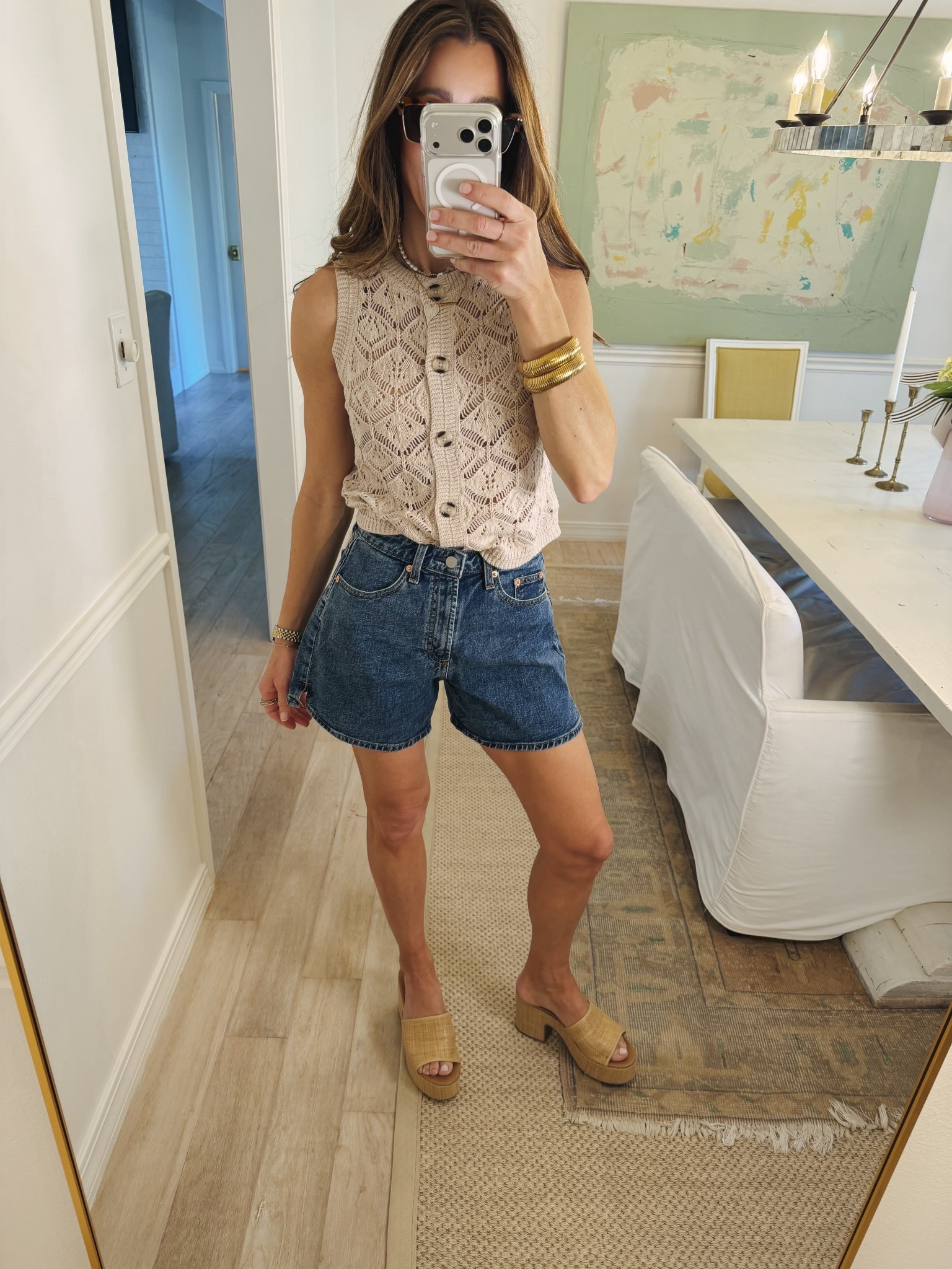 This knit vest top and agolde look for less shorts from target are incredible quality. Both run tts. Shorts are like the Parker from
Agolde high rise and wide in the leg with a side slit. Wearing my usual size 0 and love the fit  

#LTKmomlife #LTKgrwm #LTKootd