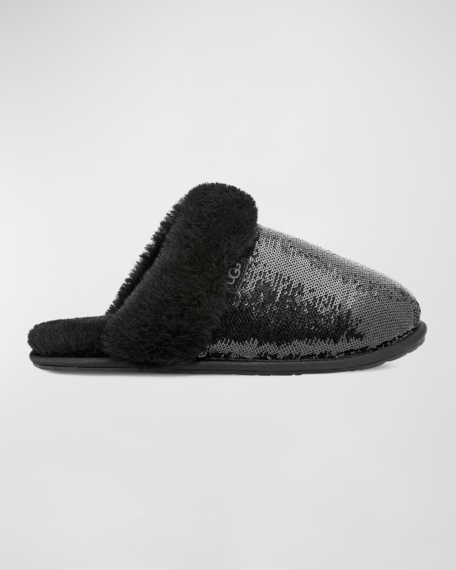 UGG Scuffette II Mirror Ball Shearling Flat Slippers | Neiman Marcus