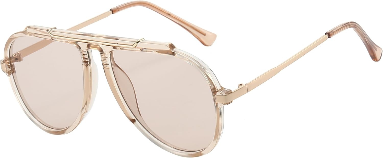 Kursan Classic Oversized Aviator Sunglasses for Women Men Pilot Sun Shades | Amazon (US)