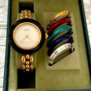 Gorgeous Gucci Bezel Watch Bracelet in 14K Gold plated | Poshmark