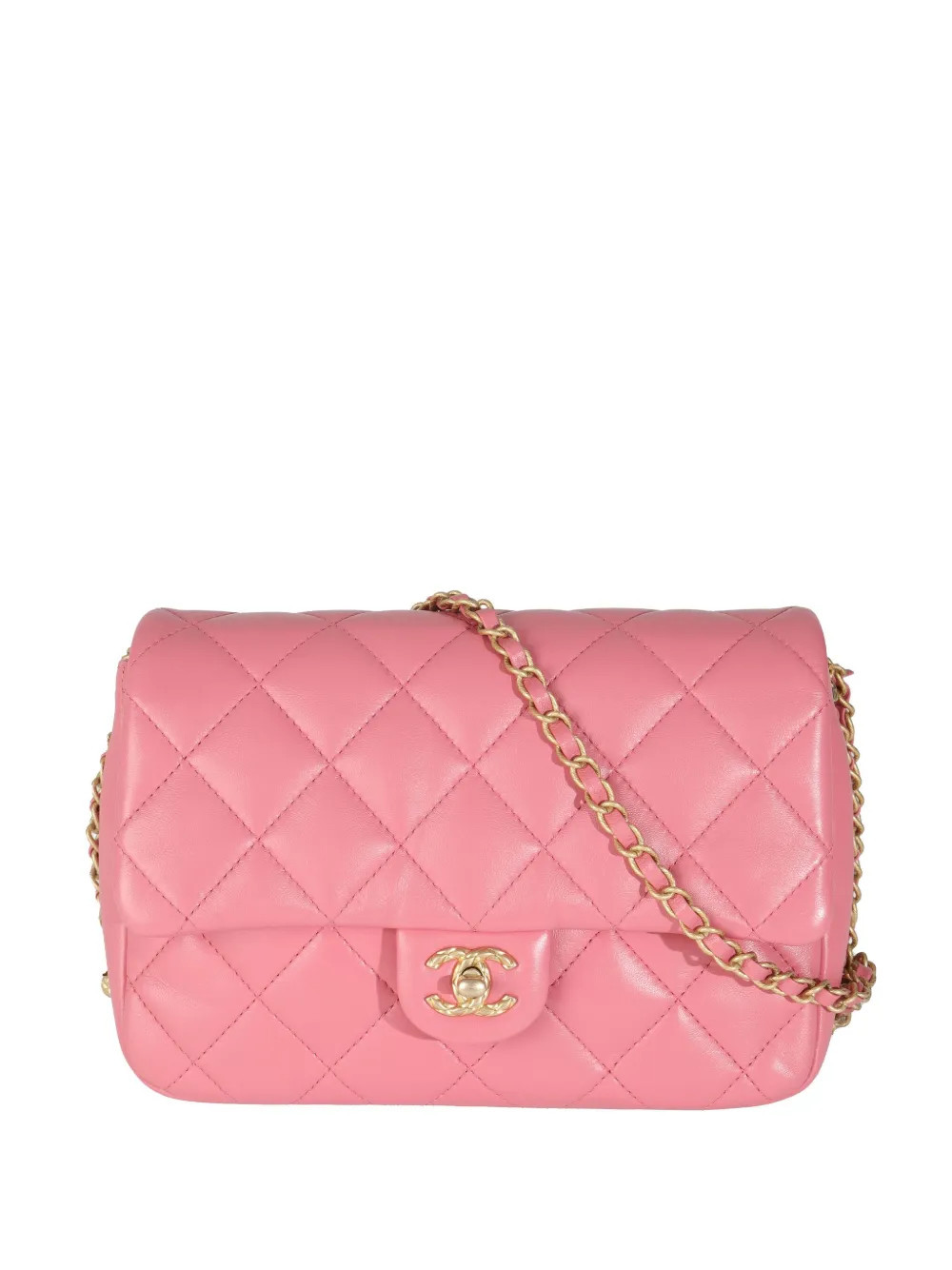 CHANEL Pre-Owned mini square flap shoulder bag - Pink | Farfetch Global