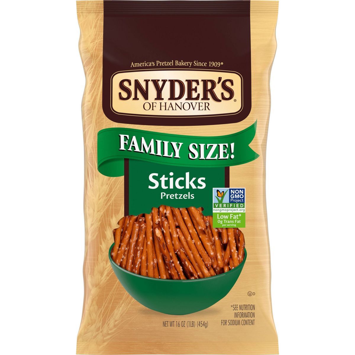 Snyder's of Hanover Pretzel Sticks Family Size - 16oz | Target