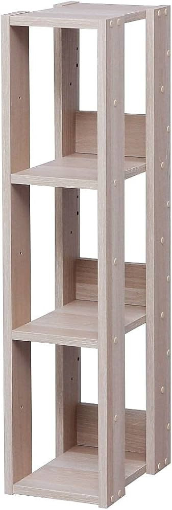 IRIS USA Rack 3-Shelf Open Wood Shelving Unit, Slim, Natural | Amazon (US)