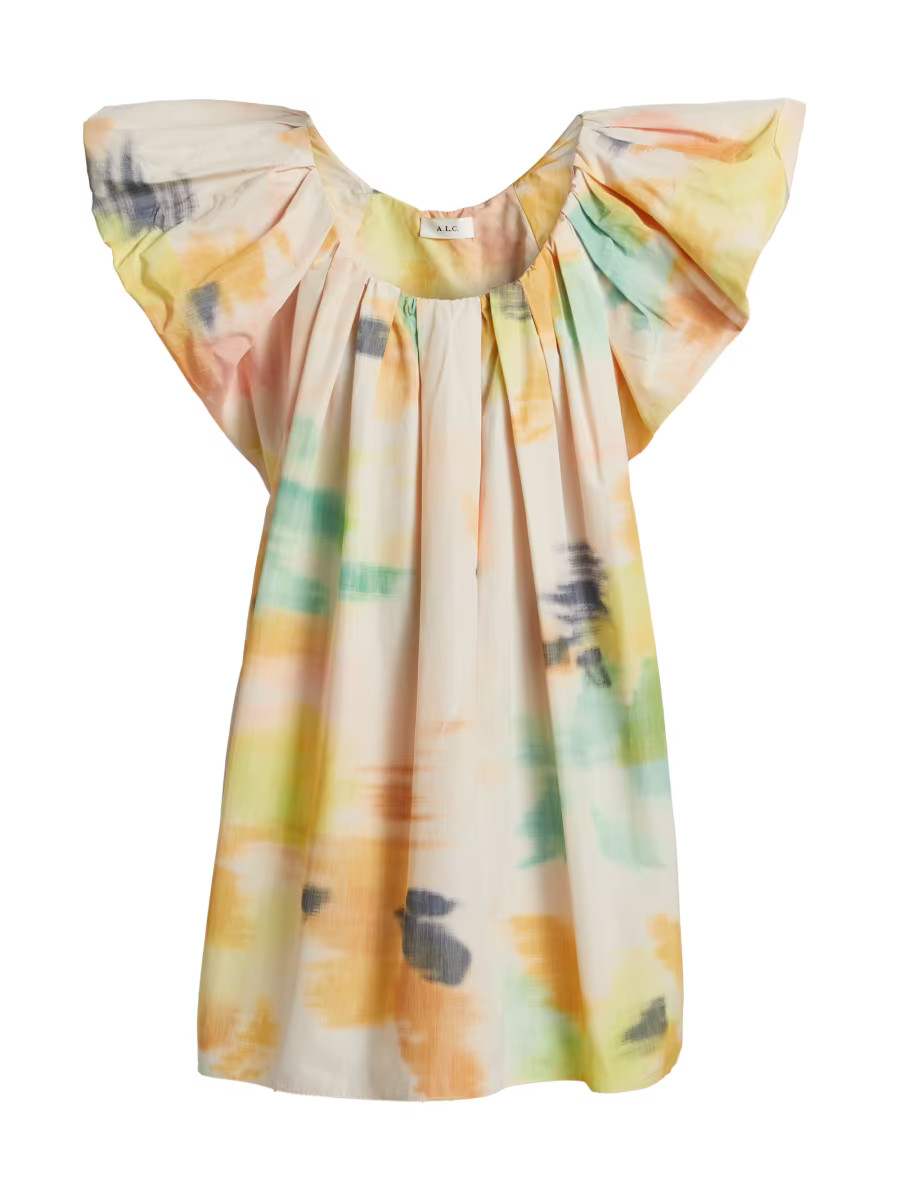 Abi Watercolor A-Line Minidress | Saks Fifth Avenue