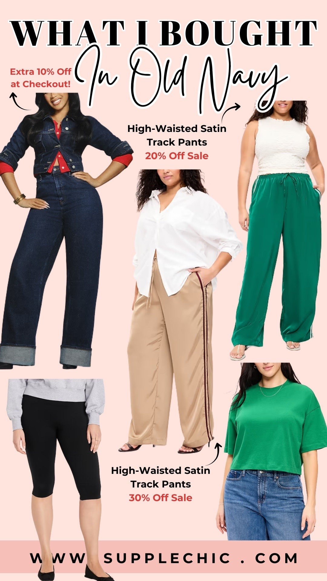 These Old Navy finds are perfect for creating a versatile wardrobe without spending a lot. From high-waisted satin track pants to classic denim and everyday tops, each piece can be styled multiple ways for casual days, work outfits, weekends, and more. Great options for anyone looking for comfortable and affordable fashion staples.   Old Navy haul, Old Navy sale finds, affordable fashion finds, women’s clothing, casual outfit ideas, capsule wardrobe essentials, high waisted pants, satin pants outfit, everyday outfit ideas, budget friendly fashion, fall transition outfits, women’s wardrobe staples

#LTKootd #LTKSeasonal #LTKMidsize