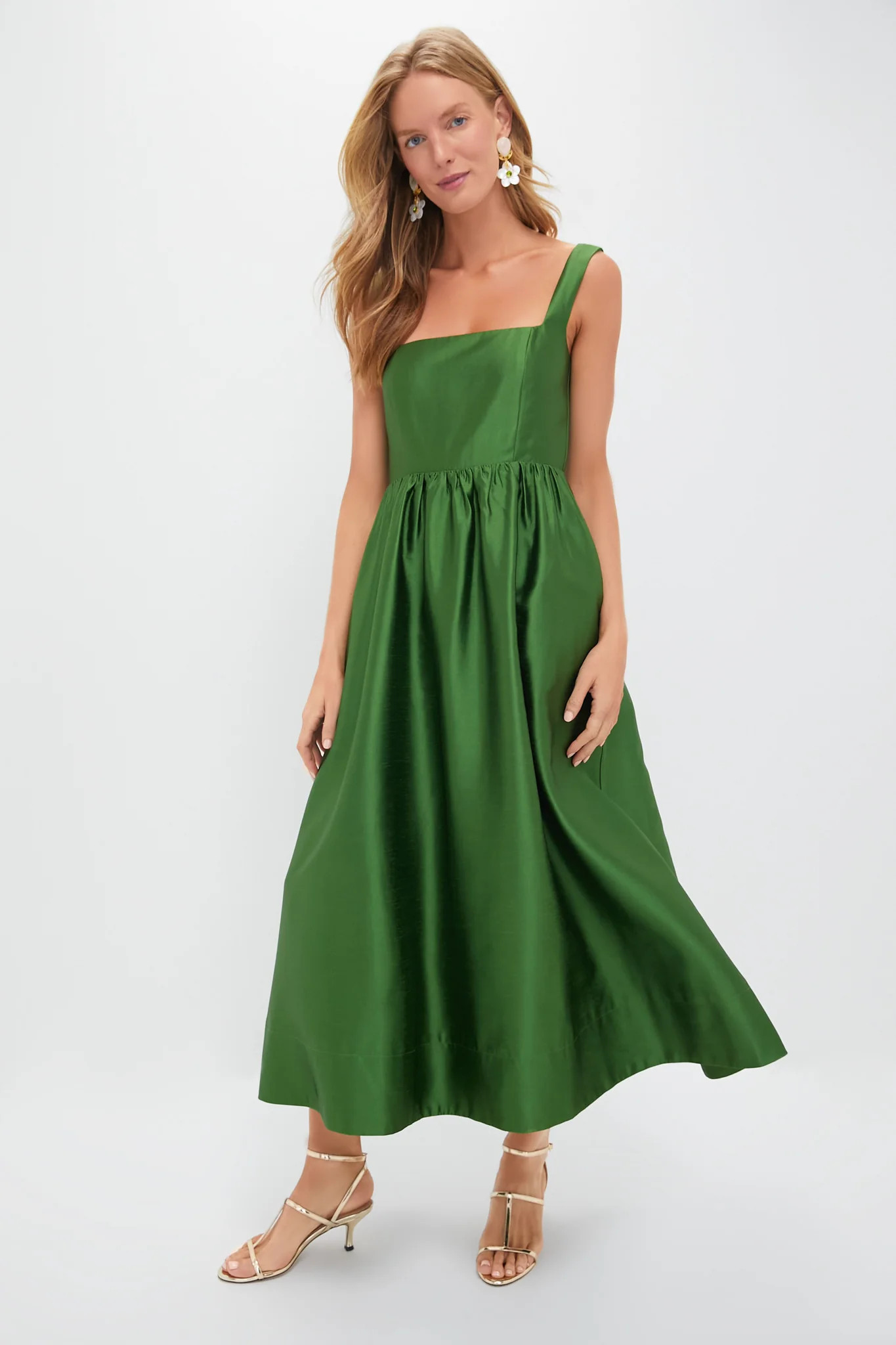Green Dupioni Esme Dress | Tuckernuck (US)