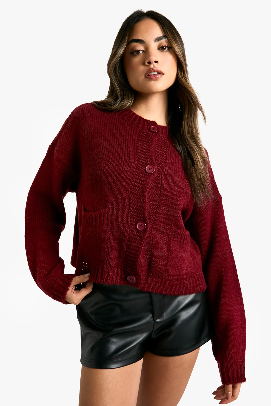 Button Through Soft Knit Cardigan | Boohoo.com (UK & IE)