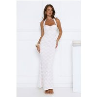 Delicate Daydream Halter Lace Maxi Dress White | Hello Molly (US)