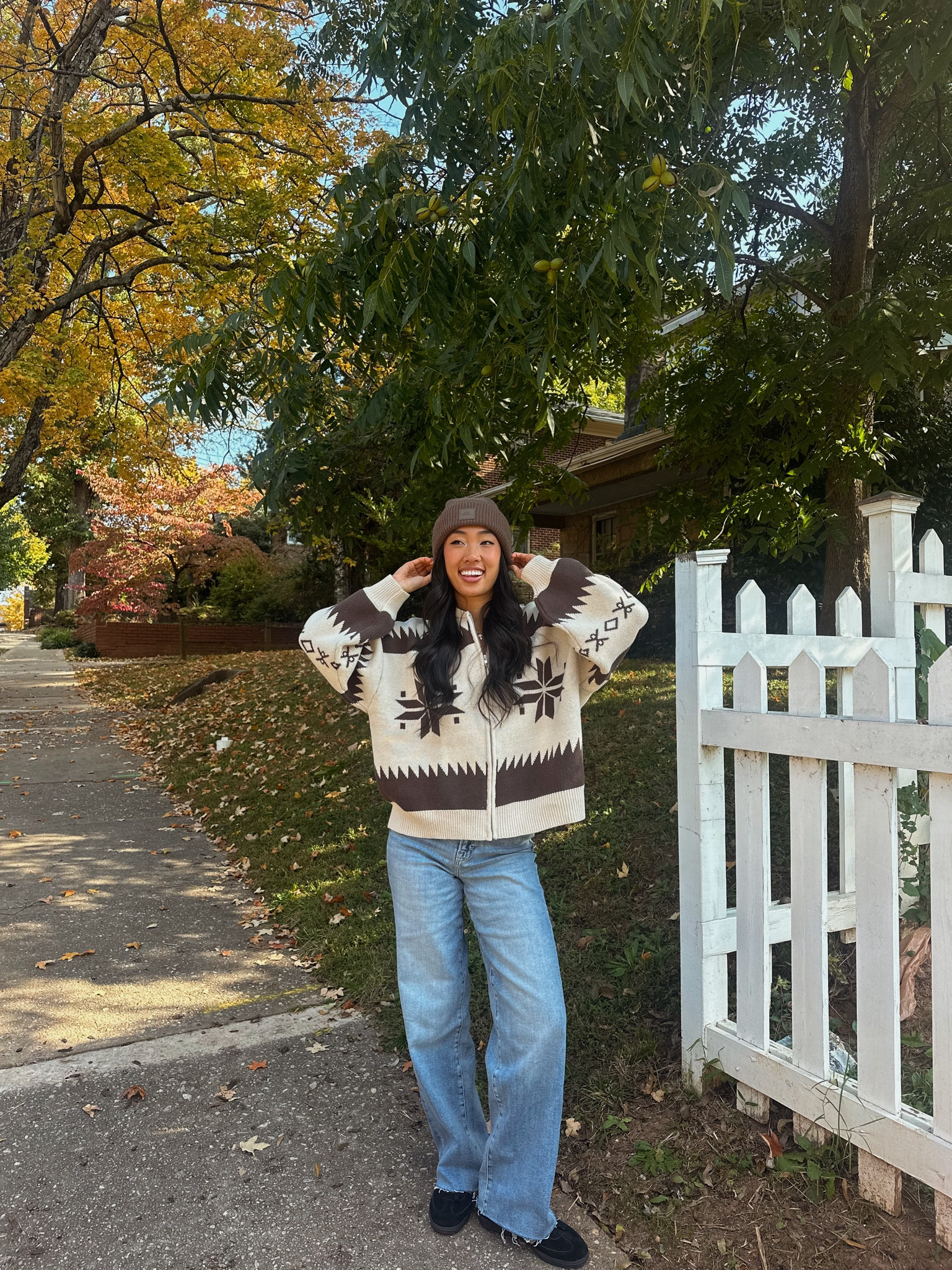 Chunky fall sweater outfit. Brown beanie. Sweater weather. Fall outfit. Straight leg jeans. Size small. Size 26. Grey bandit code: brooketang15

#LTKSaleAlert #LTKStyleTip #LTKFindsUnder100