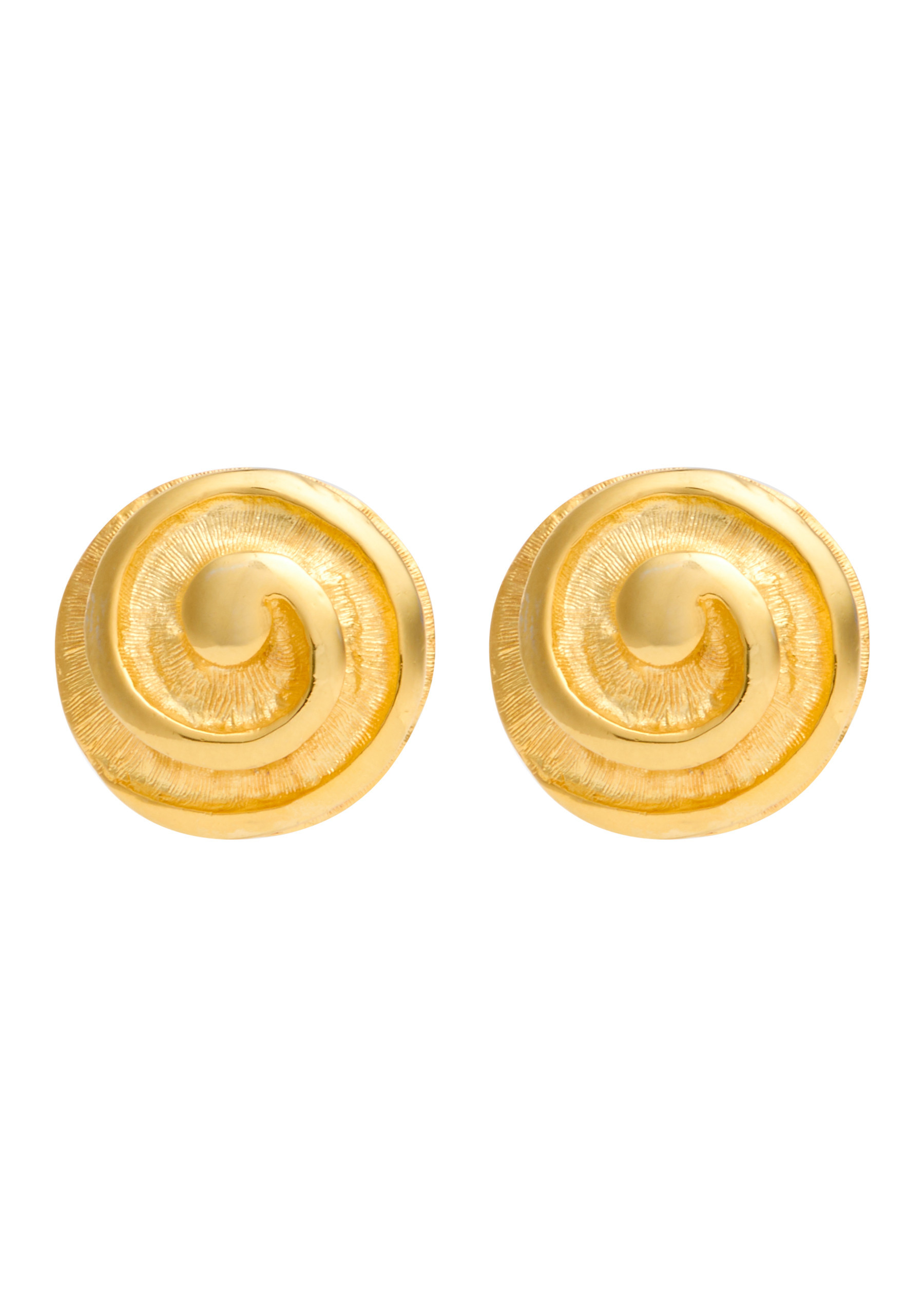 Swirl textured clip-on stud earrings | Harvey Nichols