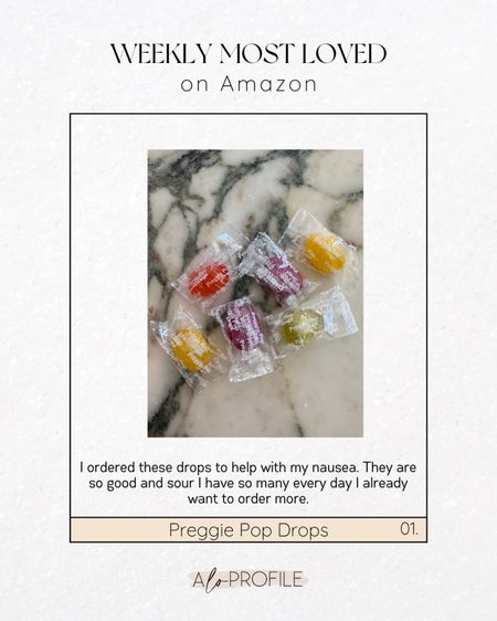 Weekly most loved on Amazon! Most popular items this week including preggie pop drops for morning sickness