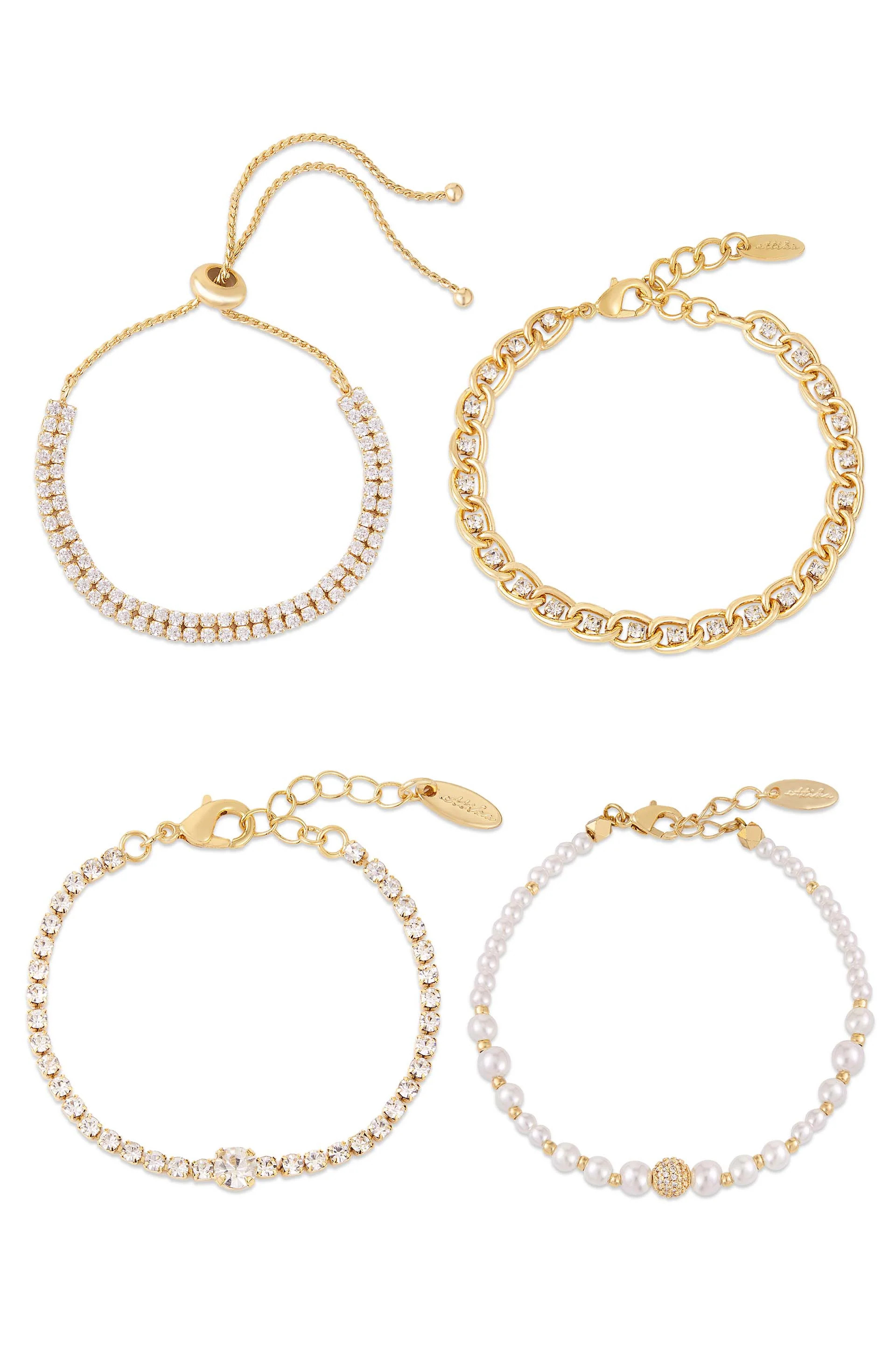 The Ultimate Pearl and Crystal Mixed Bracelet Stack | Ettika