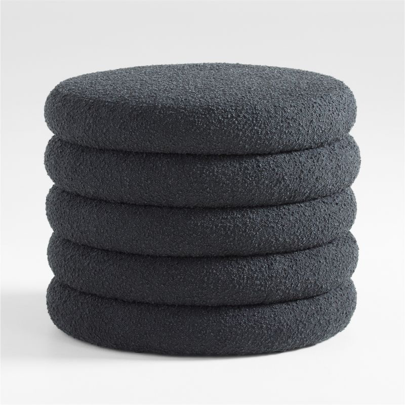 Snoozer Grey Boucle Nursery Storage Ottoman + Reviews | Crate & Kids | Crate & Barrel