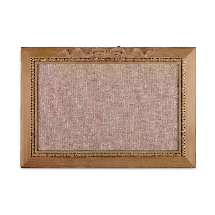 Natural Wood Bow Detail Pinboard | Kirklands Home | Kirklands