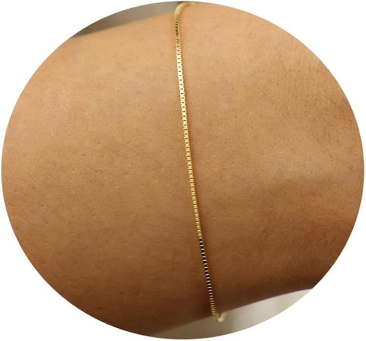 18K Gold Plated Pearl Beaded Chain Cross Bracelets for Women Adjustable Stainless Steel Dainty Th... | Amazon (US)