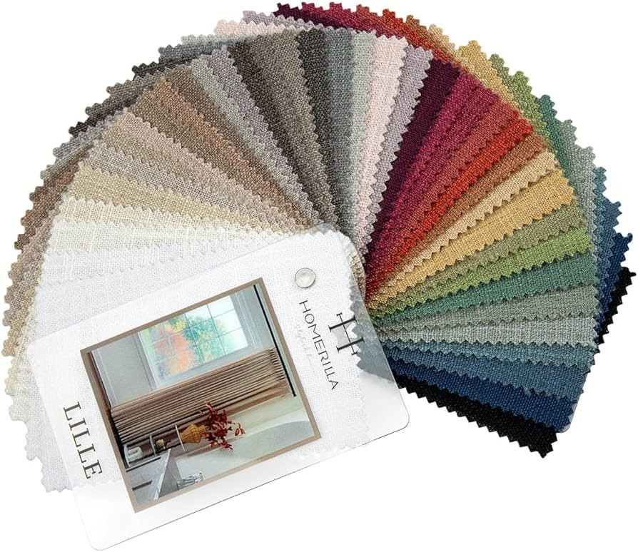 HOMERILLA Lille Series Custom Curtains Linen Sample Book,10% Linen 90% Polyester,38 Colors | Amazon (US)