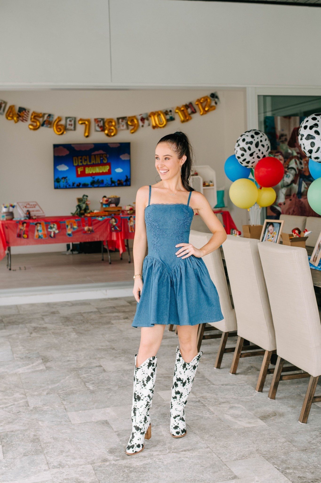 Roundup-ready 🤠✨

Wore this denim mini + cow print boots for Declan’s First Roundup and I’m obsessed with how it all came together. The sweetest little nod to Toy Story without being too over the top.

#LTKootd #LTKPetite #LTKmomlife