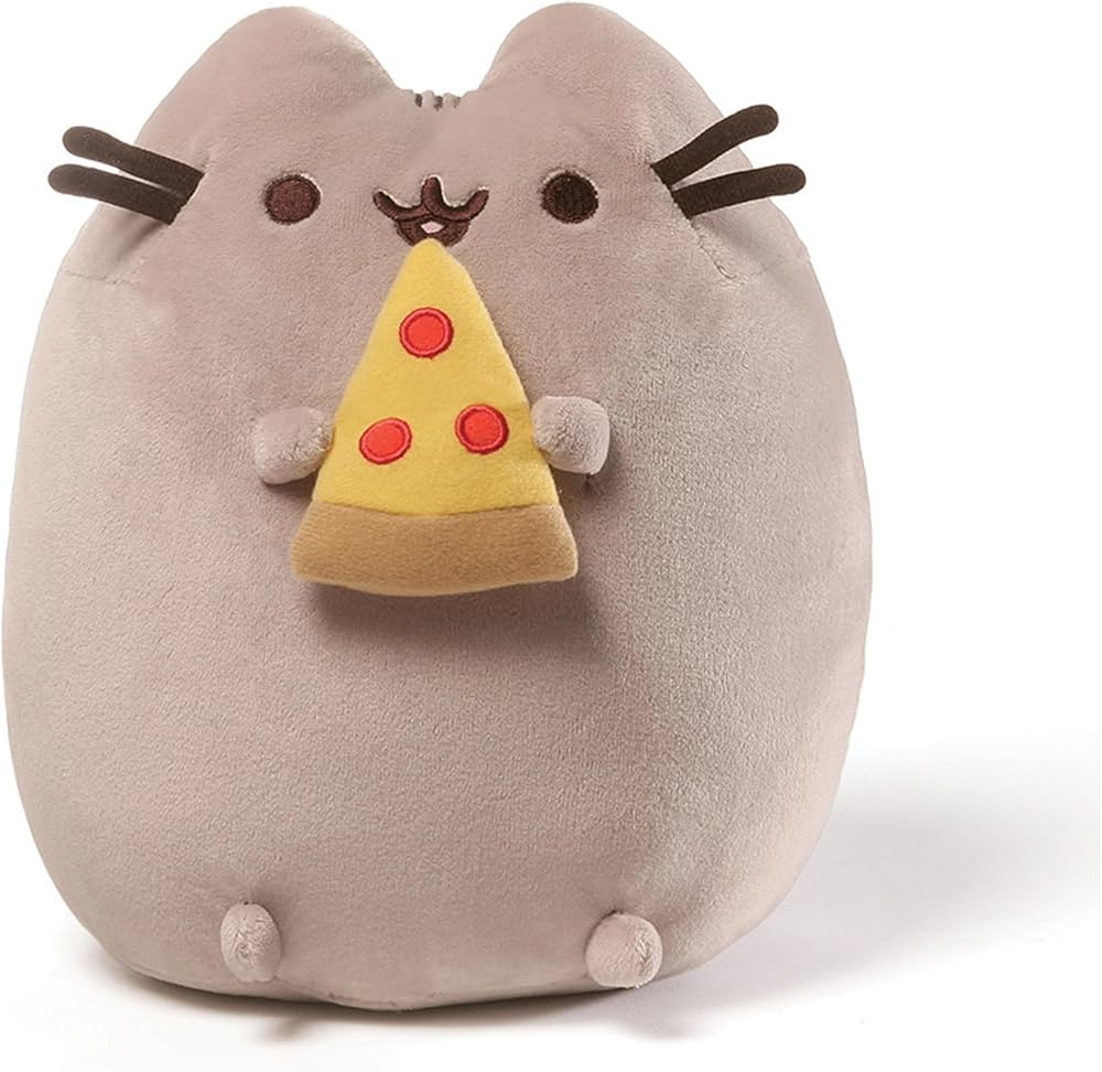 GUND Pusheen Snackable Pizza Plush, Stuffed Animal for Ages 8 and Up, 9.5”, Gray | Amazon (US)