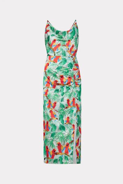 Lilliana Parrot Print Dress | MILLY