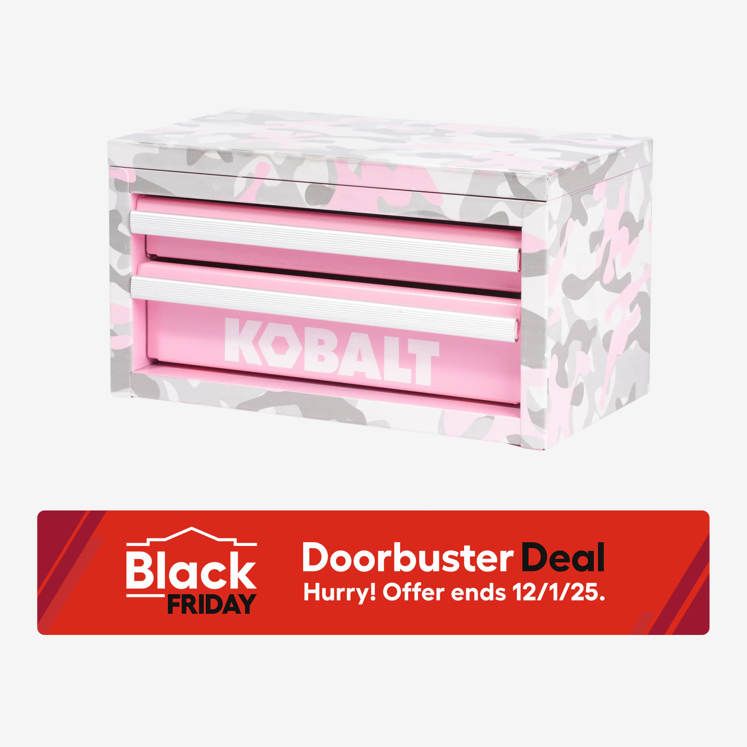 Kobalt Portable Mini Toolbox 10.83-in W x 5.91-in H x 5.91-in D 2 -Drawer Pink Camo Steel Tool Box | 55234 | Lowe's